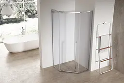 Душова кабіна без піддону Koer SR SC06-100x100x200-TR-01 прозоре скло Easy Clean 8 мм, хром KR5365, Універсальна, прозорий, хром - мініатюра 3