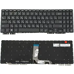Клавіатура для ноутбука ASUS (UX562 series) rus, black, без фрейма, підсвічування клавіш