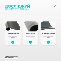 Міні-мат для йоги EasyFit Yoga Pad каучук 3,5 мм Чорний - мініатюра 4