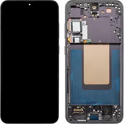 Дисплей Samsung S926 Galaxy S24+ чорний, OLED, з рамкою сірого кольору, Onyx Black