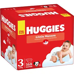 Набір підгузок Huggies Little Movers Giga 3 (4-9 кг) 168 шт. - мініатюра 2