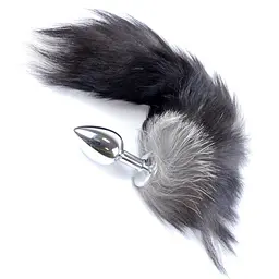 Анальна пробка Boss Fox TAIL Black XXL 9 см (чорний) - мініатюра 2