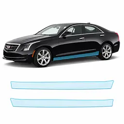 Антигравійна захисна бронеплівка за лекалами для Cadillac ATS I 2013-2019 - нижня зона кузова пороги