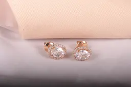 Сережки гвоздики з червоного золота S-0089 - мініатюра 3