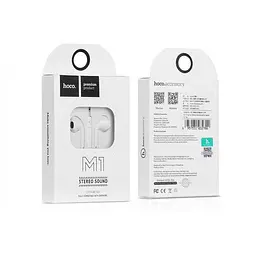 Дротові навушники Hoco M1 Pro, 3.5mm, 1.2m, Білий - мініатюра 5
