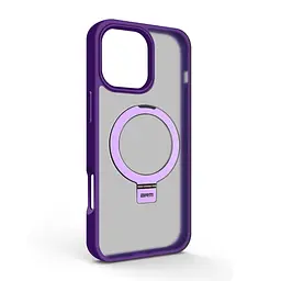 Чехол для Apple iPhone 16 Pro Max, Unit Stand, фиолетовый, MagSafe, противоударный защитный чехол-панель с подставкой, поддержкой магнитных держателей и беспроводной зарядки, защита всего корпуса, силикон + поликарбонат, ArmorStandart (ARM78739)