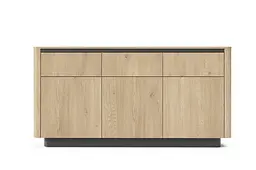 Комод Perfect Home Торро / Torro 3D3S/163 3-дверний з 3 шухядами Дуб кремона/чорний (PFH-091415)