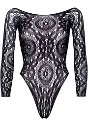Еротичне боді-бодістокінг Leg Avenue Snap crotch thong back teddy, S/M - мініатюра 3