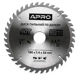 Диск пильний по дереву Apro 190 x 32 мм x 40T
