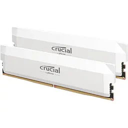Модуль пам'яті DDR5 Crucial 2x16GB 6400 MHz Pro OC White (CP2K16G64C32U5W) [157786] - мініатюра 2