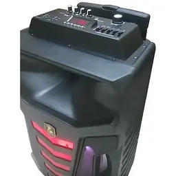 Акумуляторна акустична система XPRO CH-4512 колонка валіза 60Вт USB SD FM радіо Bluetooth 1 радіомікрофон ДУ - мініатюра 2