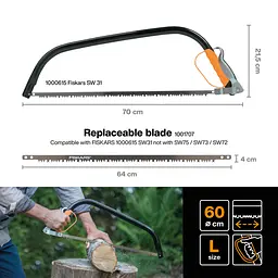 Лучкова пила Fiskars SW30 61 см 24" (1000615) - мініатюра 2