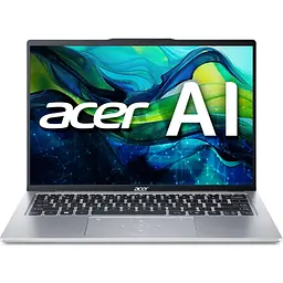 Acer Ноутбук Swift Go 14 SFG14-73 14" 2.8K OLED, Intel U7-155H, 32GB, F1TB, UMA, Lin, сріблястий