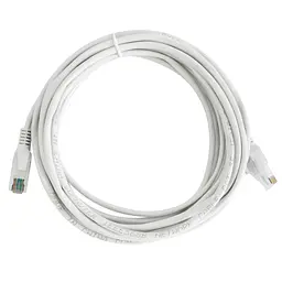 Кабель для інтернету Cat 5E "HX" білий патч корд 4.5м - LAN кабель для роутера RJ45