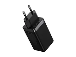 Зарядний пристрій BASEUS GaN5 Pro Fast Charger 2C+U 65 W w/Type-C to Type-C Black (CCGP120201)
