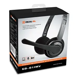 Навушники REAL-EL GD-011MV Black - мініатюра 3