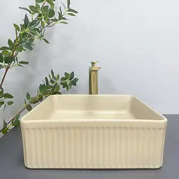 Умивальник VBI Bolzano beige matt накладний VBI-013802 - мініатюра 4