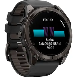 Смарт-годинник Garmin Fenix 8 AMOLED Sapphire 51mm Carbon Gray DLC Titanium with Black/Pebble Gray Silicone Band (010-02905-20/21/63) [115087] - мініатюра 3