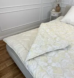 Ковдра двоспальна подвійна 4 сезони з холлофайбера Arda 21559 175х215 см бежева - мініатюра 4