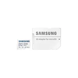Карта пам'яті Samsung 512 GB microSDXC Class 10 UHS-I U3 V30 A2 EVO Plus+SD Adapte (MB-MC512SA/EU) - мініатюра 6