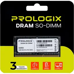 Модуль пам'яті ProLogix DDR3 8GB SO-DIMM 1600MHz (PRO8GB1600D3S) - мініатюра 4