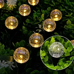 Садовий світильник garden light з сонячною панеллю / Кулясті ліхтарі для саду з бульбашками Solar / Світлодіодна LED-гірлянда для саду - мініатюра 3