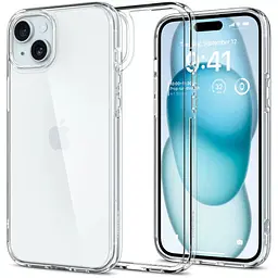 Протиударний прозорий чохол Spigen Ultra Hybrid для iPhone 15 Crystal Clear ACS06793 - мініатюра 7