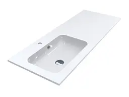 Умивальник Miraggio DELLA 1200 L (0000911) Miramarble, Глянцевий, Накладний/Врізний/Над пральною машиною, Білий