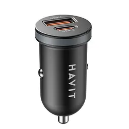 Автомобільний зарядний пристрій HAVIT CC2043 30W USB-A+USB-C HAVIT (29114-000)