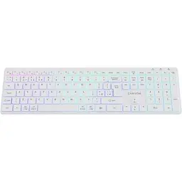 Клавіатура Canyon HKB-W11 Slim Dual Mode Wireless/Bluetooth RGB UA White (CNS-HBTK11W) - мініатюра 3