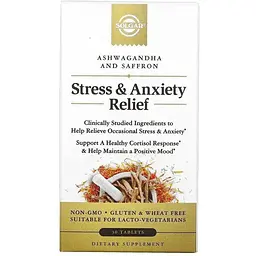 Комплекс Solgar Stress & Anxiety Relief 30 таблеток - мініатюра 2