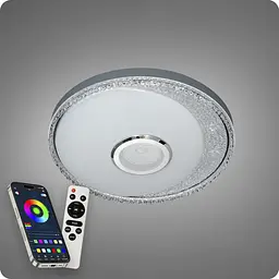 Люстра світлодіодна 517 Dlight RGB з пультом і колонкою 70Вт Білий (02154) - мініатюра 6