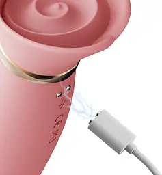 Вібратор-кролик Zalo Rose Rabbit Thruster 25 см світло-рожевий - мініатюра 7