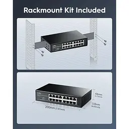 Комутатор Cudy GS1016E 16-Port Gigabit Easy-Managed Switch (GS1016E) - мініатюра 5