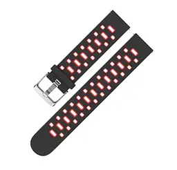 Спортивний ремінець Primo Perfor Classic для годинника Motorola Moto 360 2nd gen (42 мм ) Black Red - мініатюра 4