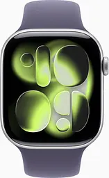 Смарт-годинник Apple Watch Series 11 GPS 46mm Silver Alu. Case w. Purple Fog S. Band - M/L (MEVA4) - мініатюра 2