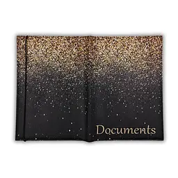Папка-органайзер для документів A4 чорна на резинці Documents - мініатюра 3