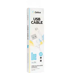 Кабель Gelius One Cable USB to MicroUSB GP-UC115 12W 2m White - мініатюра 2