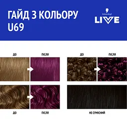 Фарба для волосся Schwarzkopf Live Urban Metallics U69 Amethyst Chrome - мініатюра 5