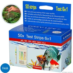 Тест-смужки для акваріумів і ставків Easy-Life 6in1 test strips 50 тестів (TST61) - мініатюра 4