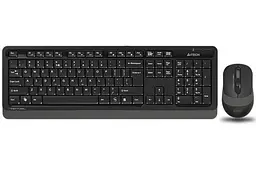 Комплект бездротовий A4tech Fstyler FG1010, Black+Grey, клавіатура+миша