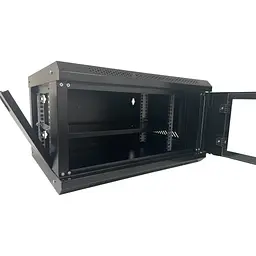 Шафа настінна GEAR 6U 19'' 530x400x300 мм, + полиця 19", чорна (GWMSN-6U) - мініатюра 4