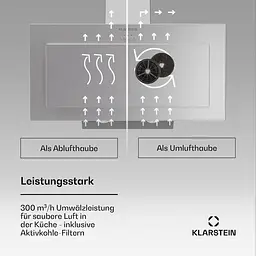 Витяжка Klarstein Athena 90 300 м³/год (10045318) - мініатюра 5