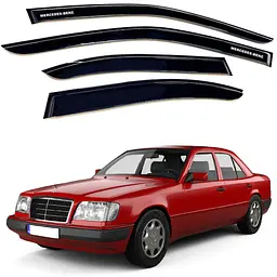 Дефлектори вікон ветровики Mercedes-Benz E-Class (W124) 1985-1995 Скотч 3M Voron Glass - мініатюра 3