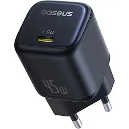 Мережевий зарядний пристрій Baseus PicoGo GaN USB-C 45W Cosmic Black (P10176800123-00) [127626] - мініатюра 2