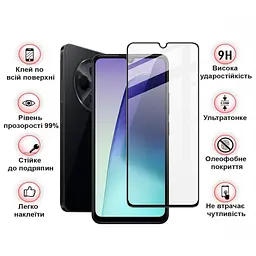 Скло захисне BeCover Xiaomi Redmi 14C 4G / Poco C75 Black (712320) - мініатюра 4