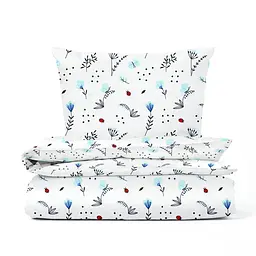 Дитяча постіль Cosas Blue WildFlowers без простирадла 110х140 см (BushLightBlue_140_2)