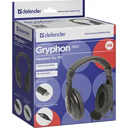 Гарнітура Defender Gryphon 750U USB Black (63752)