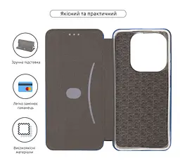 Чехол-книжка для Infinix Smart 8 (X6525)/8 Plus Hot 40i TECNO Spark Go 2024 (BG6)/20C (BG7n)/20 (KJ5n), G-Case, синий, кожаный чехол-книга из экокожи (PU) и TPU, с магнитом, с подставкой и вместительным кардхолдером, противоударный, защита всего корпуса - мініатюра 3