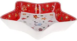 Блюдо у формі зірки "З Різдвом", фарфорова BonaDi 28 см kuh0007955 - мініатюра 3